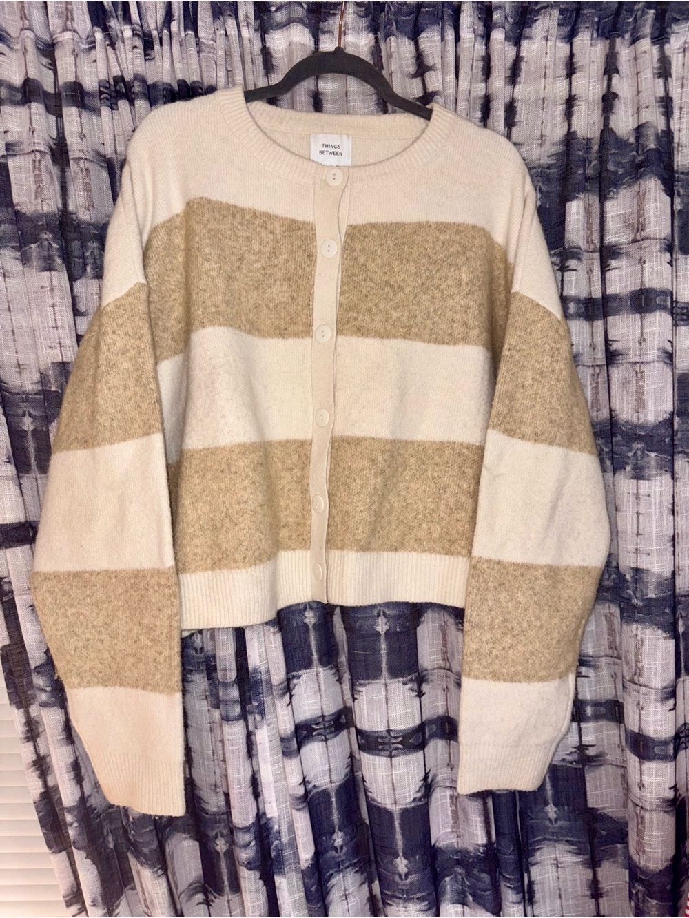 Things Between striped Cardigan \ sweater Large